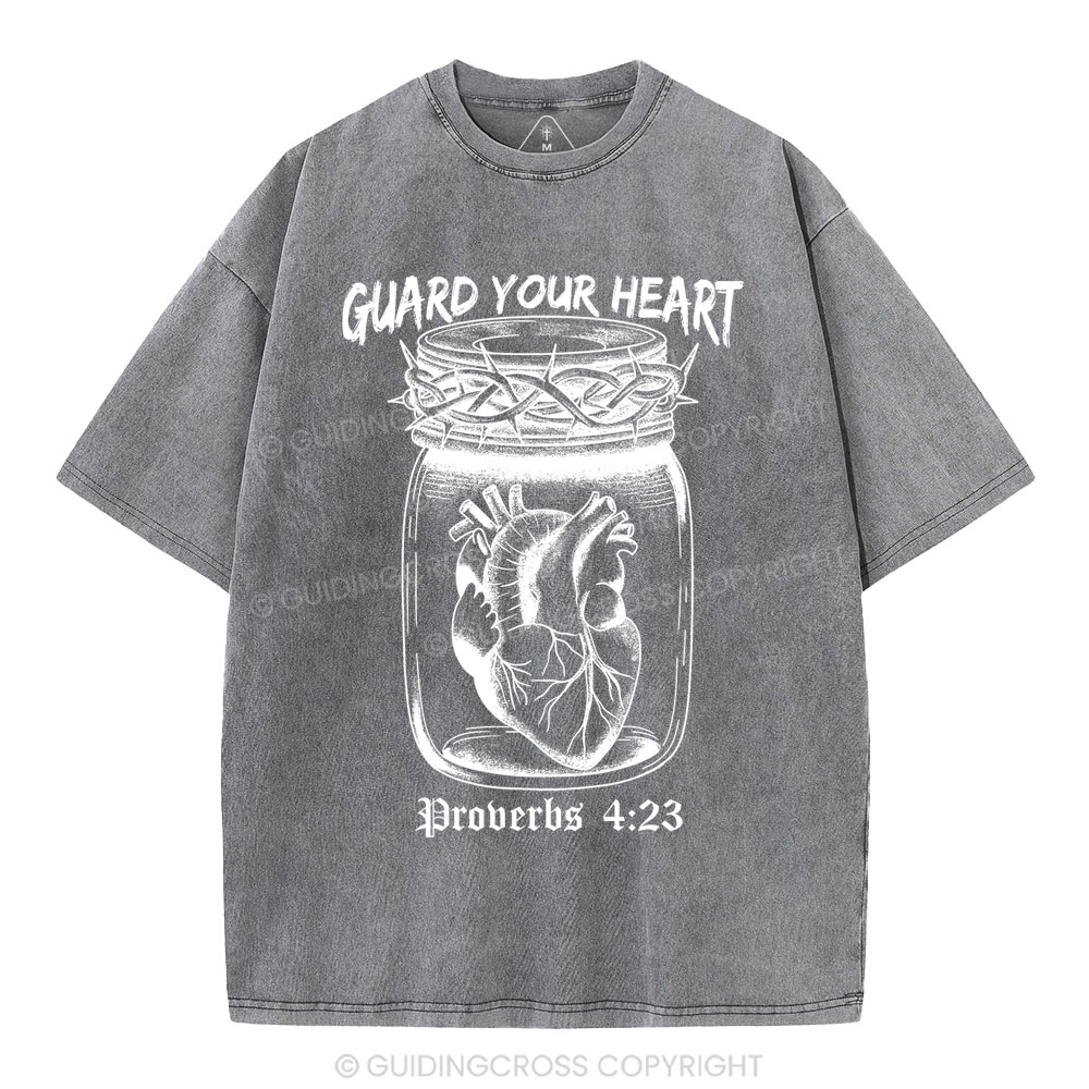 Guard Your Heart Christian Washed T-Shirt