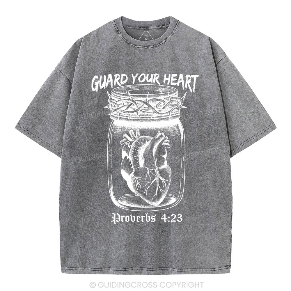 Guard Your Heart Christian Washed T-Shirt