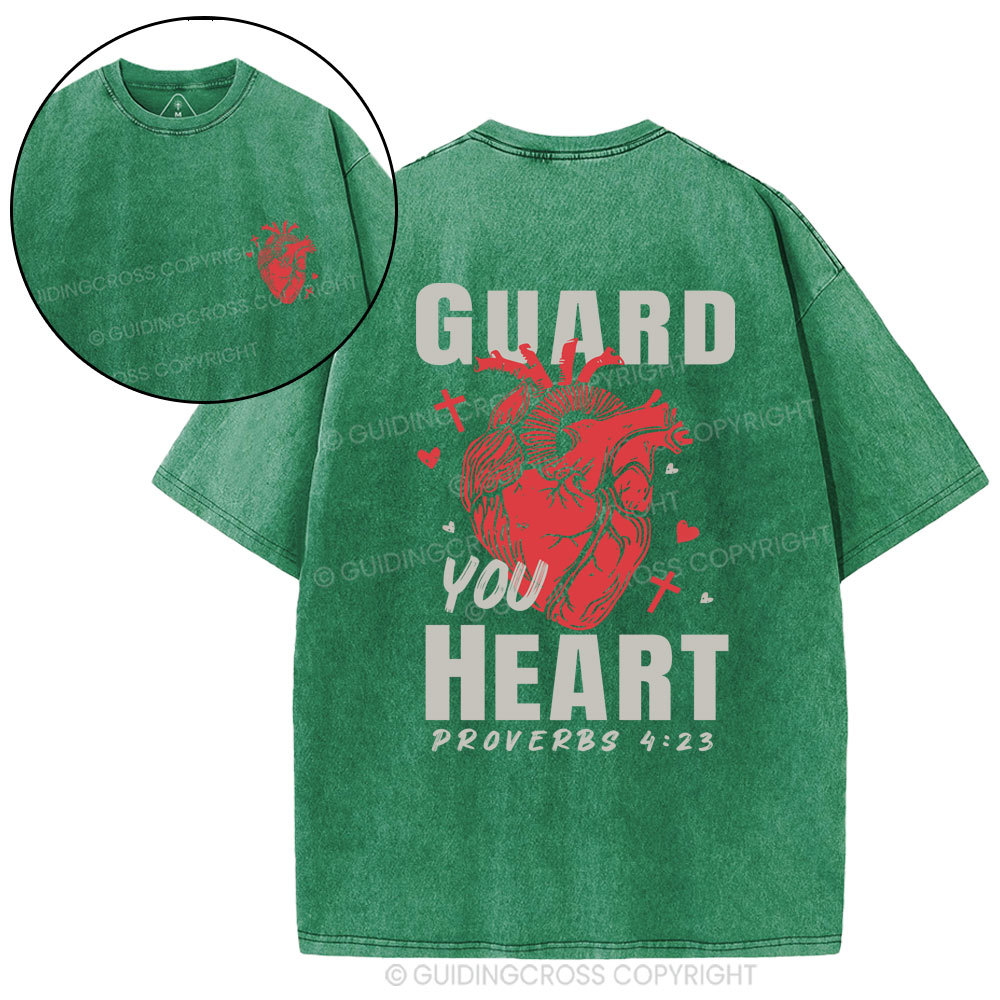 Guard Your Heart Christian Washed T-Shirt