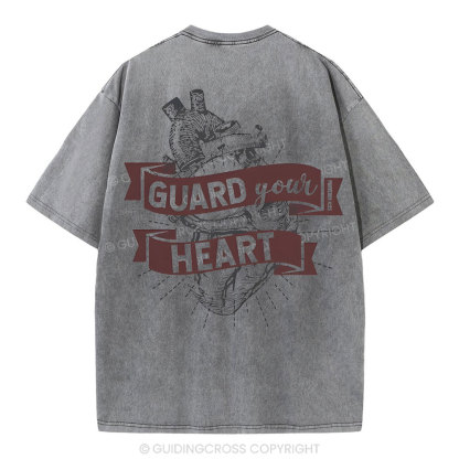 Guard Your Heart Christian Washed T-Shirt