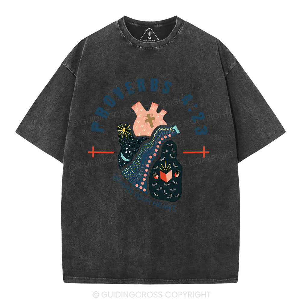 Guard Your Heart Christian Washed T-Shirt