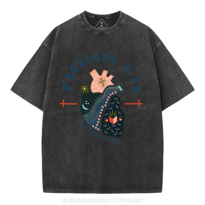 Guard Your Heart Christian Washed T-Shirt