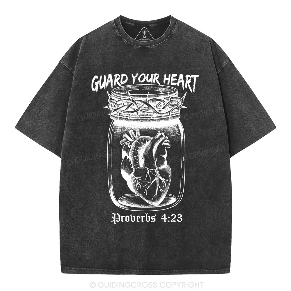 Guard Your Heart Christian Washed T-Shirt