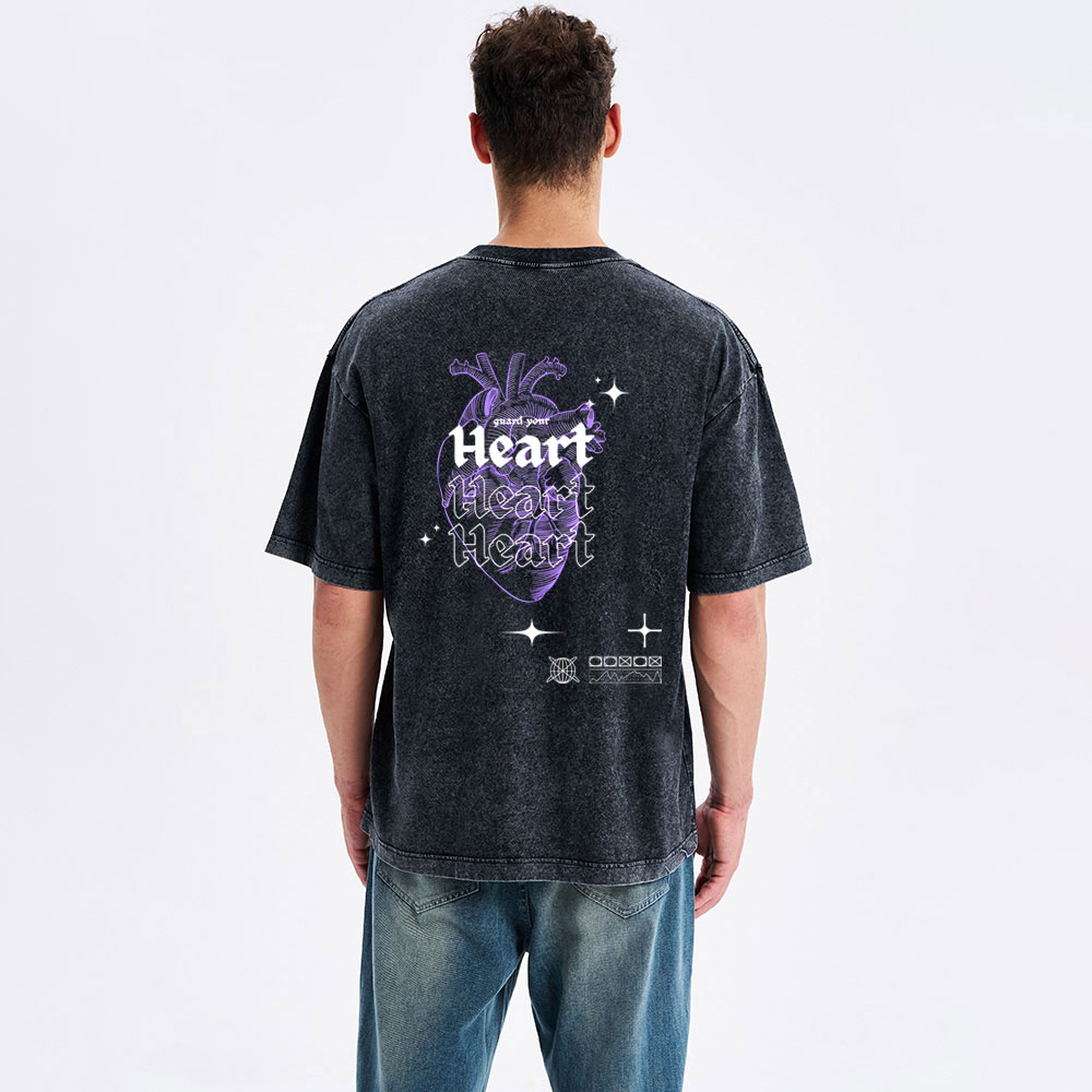 Guard Your Heart Christian Washed T-Shirt
