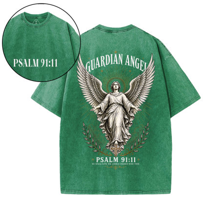 Guardian Angel Christian Washed T-Shirt