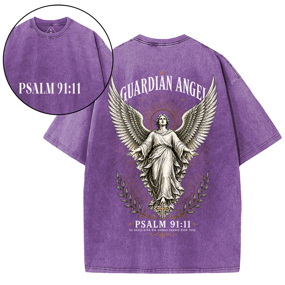 Guardian Angel Christian Washed T-Shirt