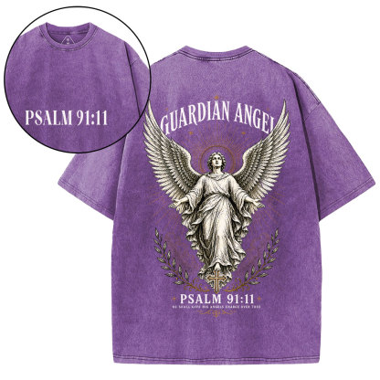 Guardian Angel Christian Washed T-Shirt