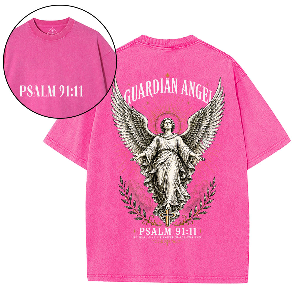 Guardian Angel Christian Washed T-Shirt