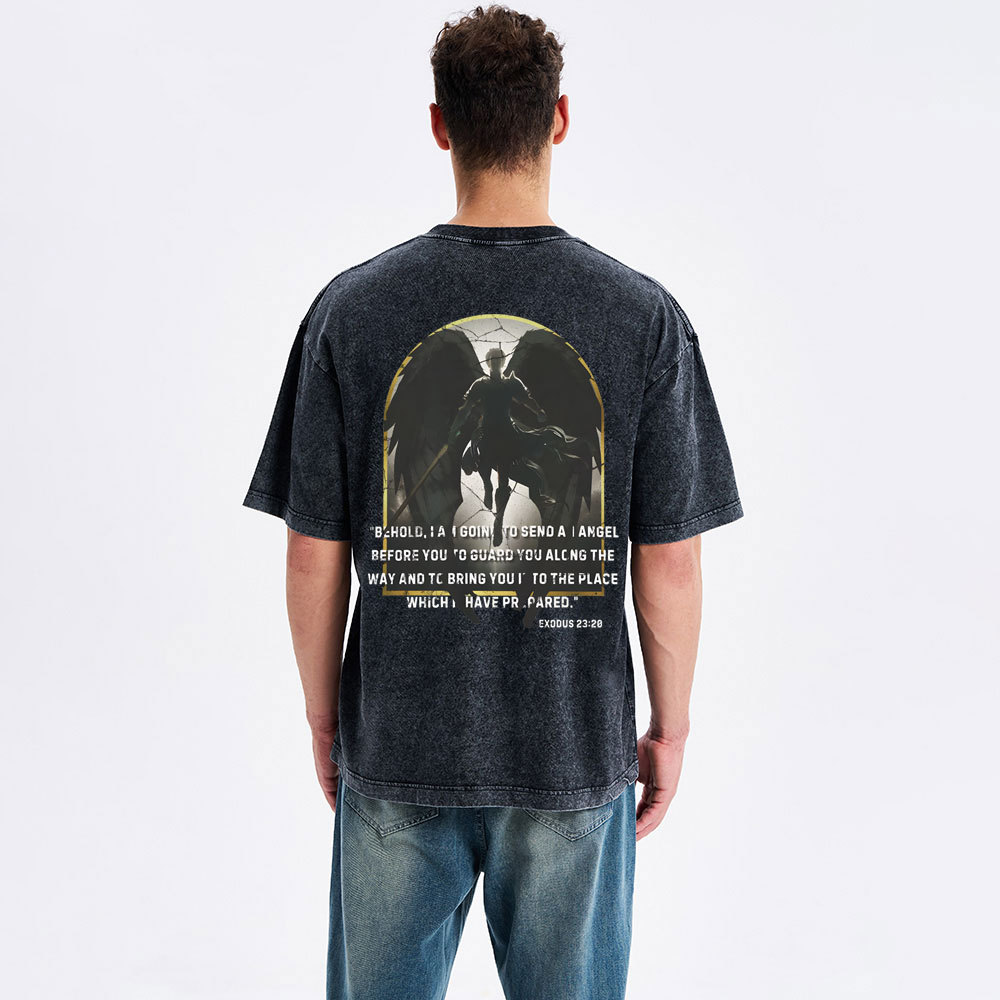 Guardian Angel Christian Washed T-Shirt