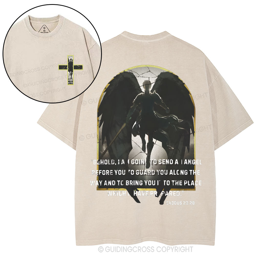 Guardian Angel Christian Washed T-Shirt