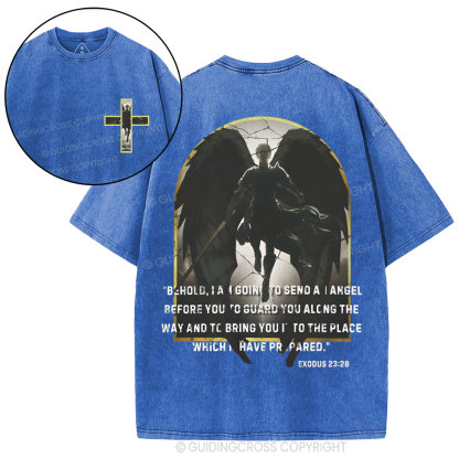 Guardian Angel Christian Washed T-Shirt