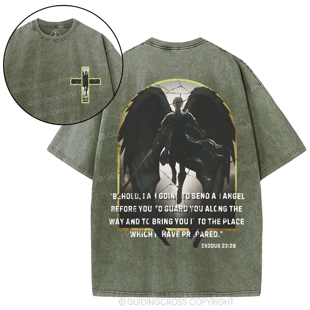Guardian Angel Christian Washed T-Shirt