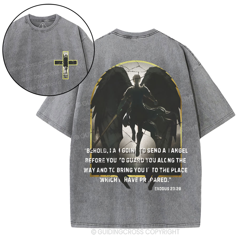 Guardian Angel Christian Washed T-Shirt