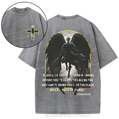 Guardian Angel Christian Washed T-Shirt