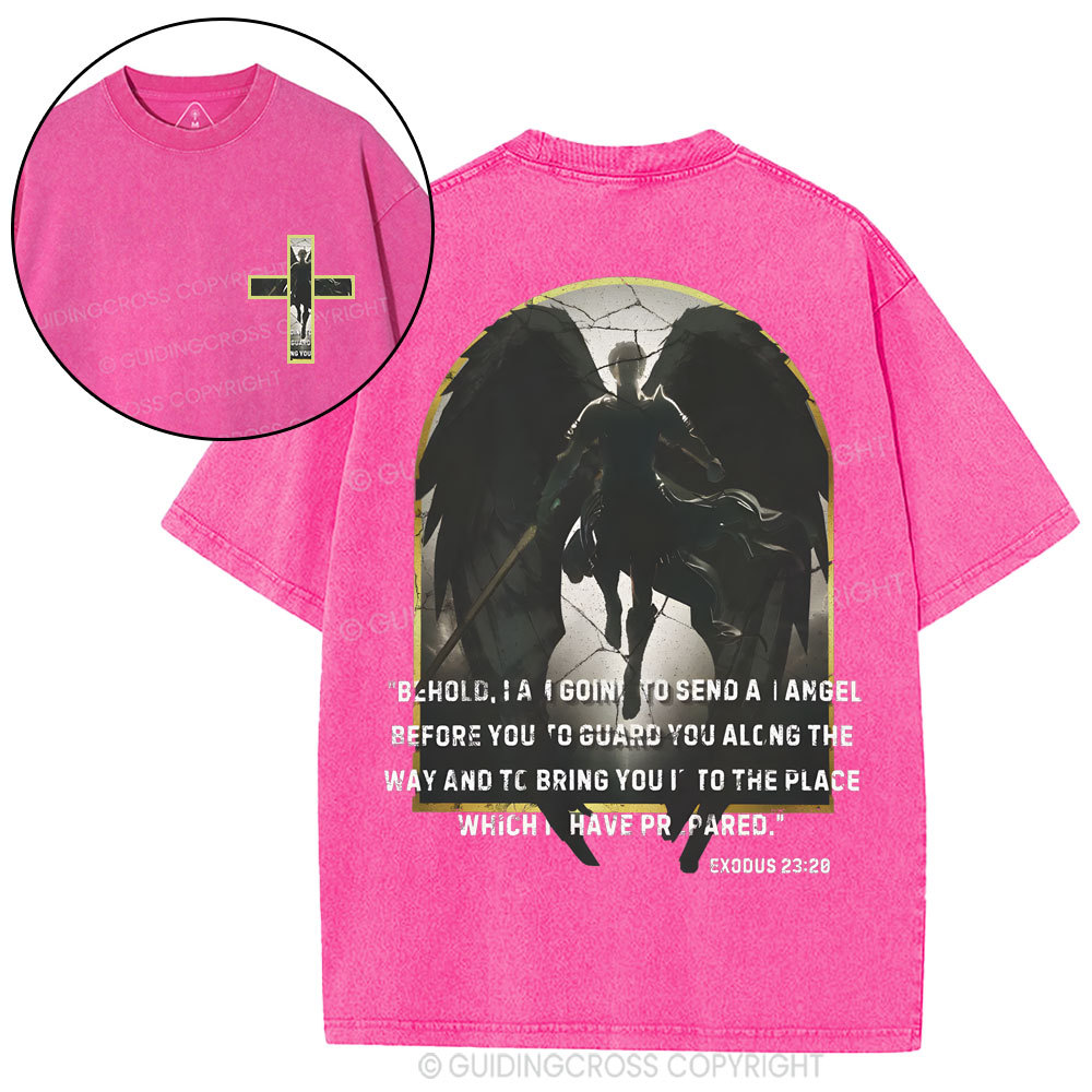 Guardian Angel Christian Washed T-Shirt