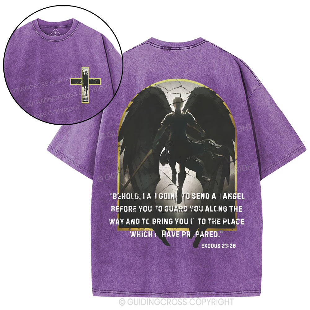 Guardian Angel Christian Washed T-Shirt