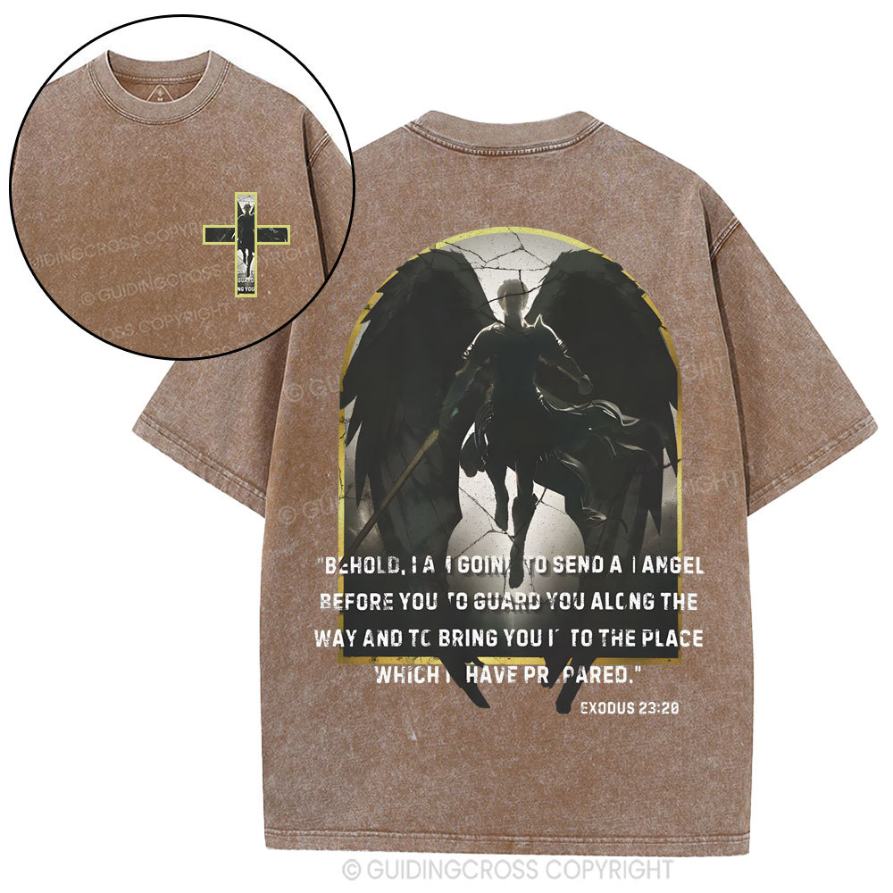 Guardian Angel Christian Washed T-Shirt