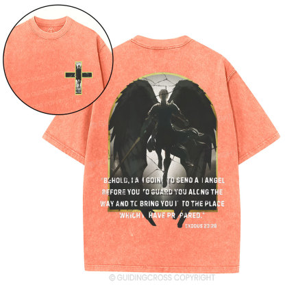 Guardian Angel Christian Washed T-Shirt