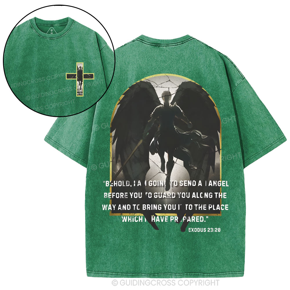 Guardian Angel Christian Washed T-Shirt