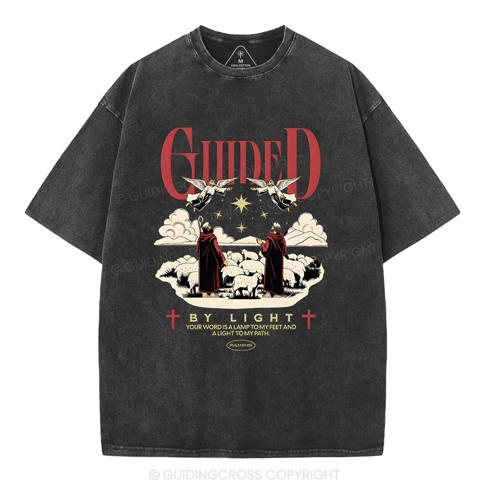 Guide By Light Christian Washed T-Shirt