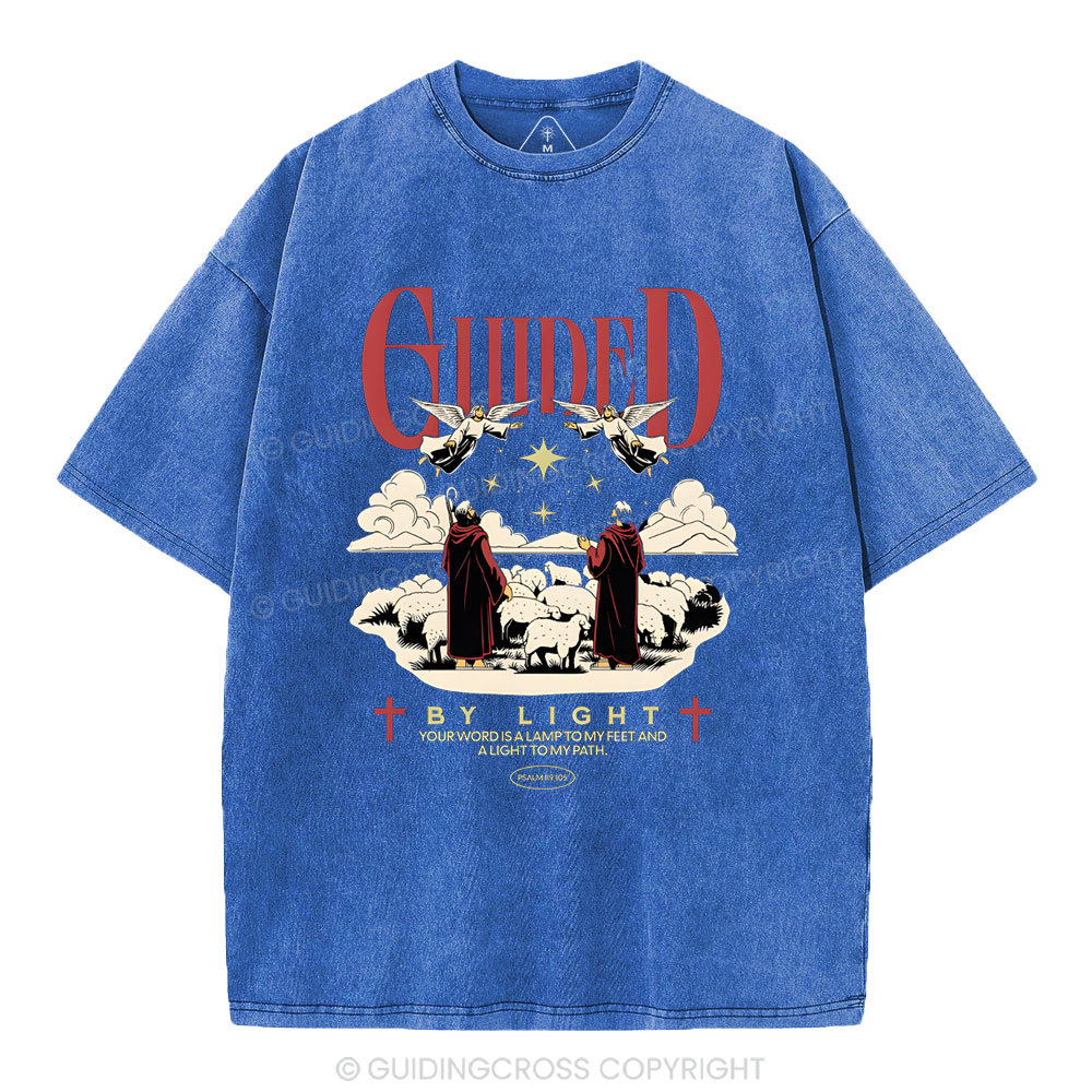 Guide By Light Christian Washed T-Shirt
