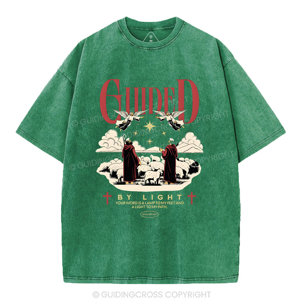 Guide By Light Christian Washed T-Shirt