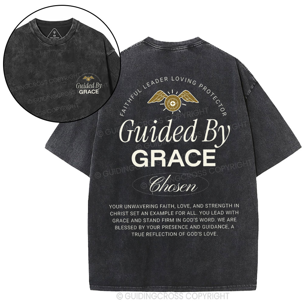 Guided By Grace Chosen Christian Washed T-Shirt