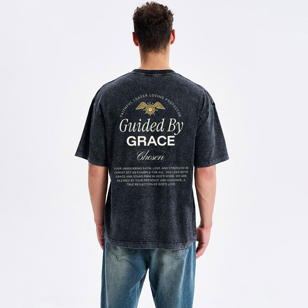 Guided By Grace Chosen Christian Washed T-Shirt