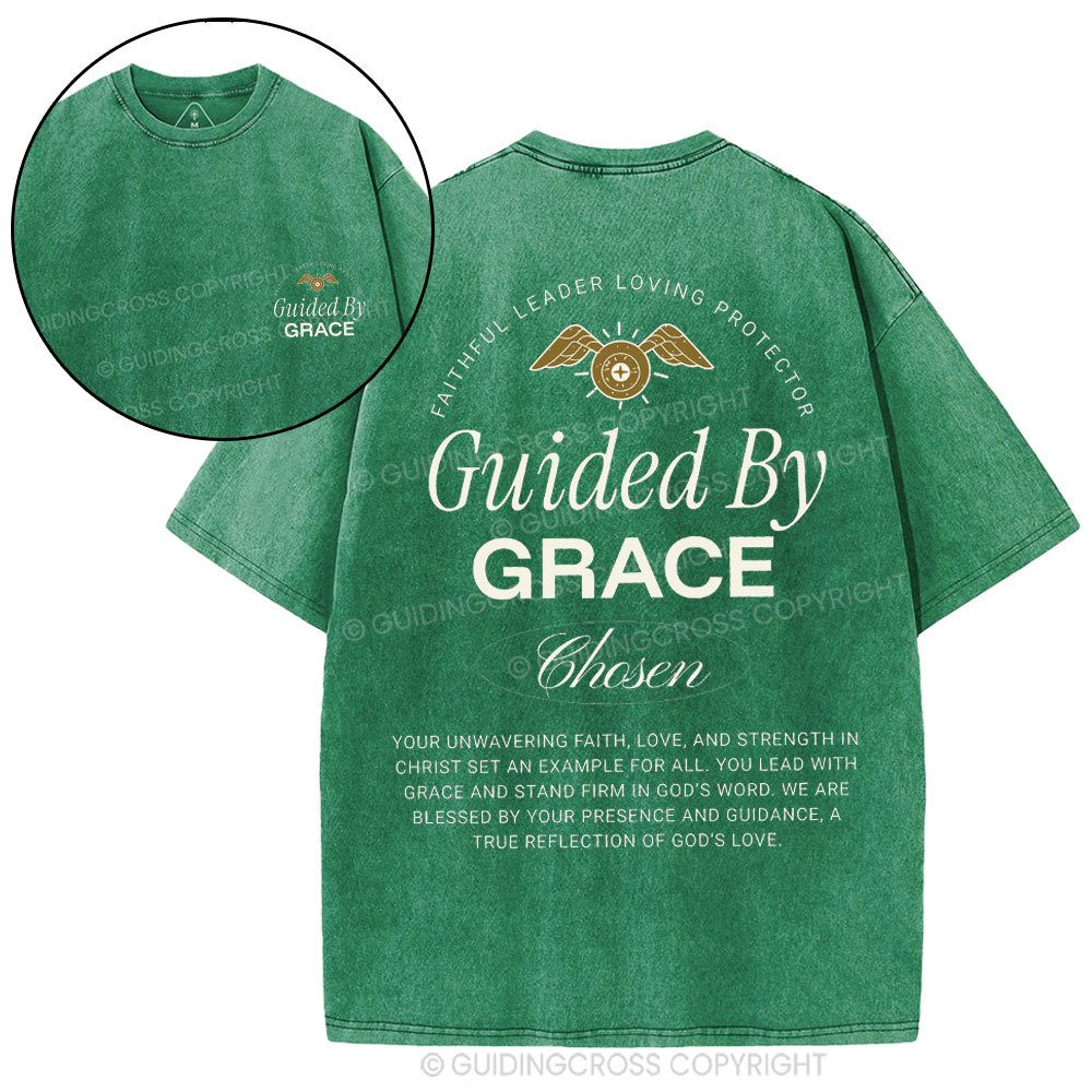 Guided By Grace Chosen Christian Washed T-Shirt