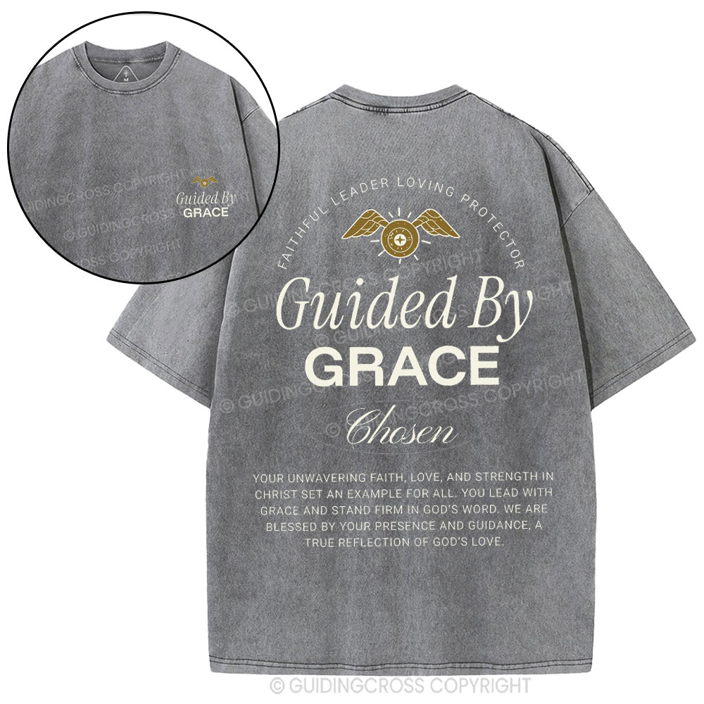 Guided By Grace Chosen Christian Washed T-Shirt