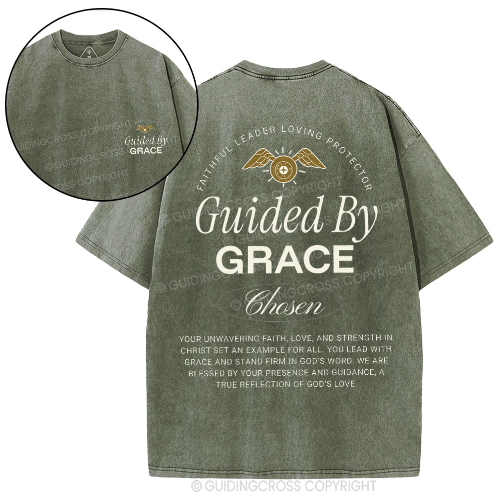 Guided By Grace Chosen Christian Washed T-Shirt