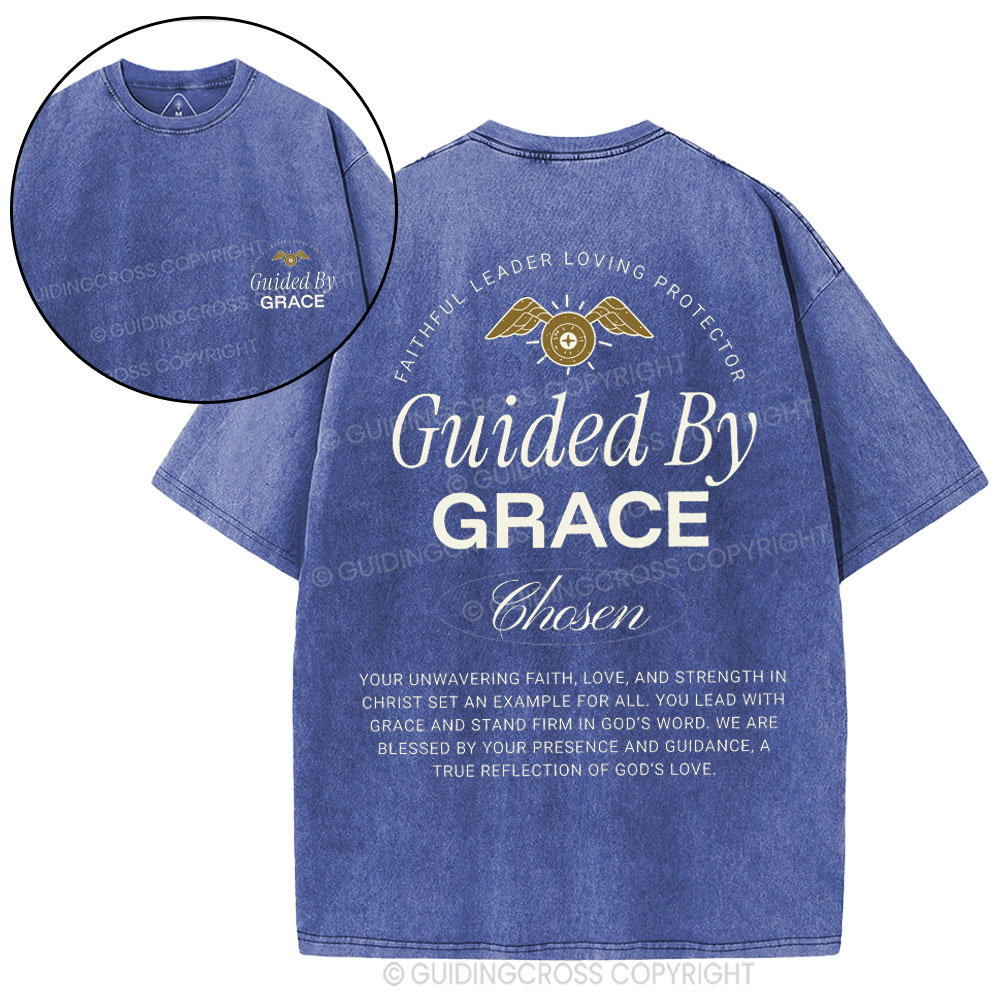 Guided By Grace Chosen Christian Washed T-Shirt