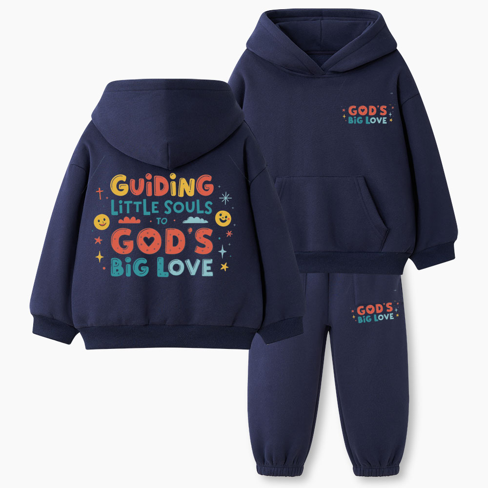 Guiding Little Souls To God's Big Love Christian Kid Hoodie Ser