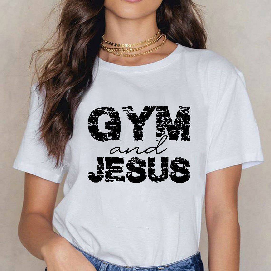 Gym And Jesus Christian T-Shirt