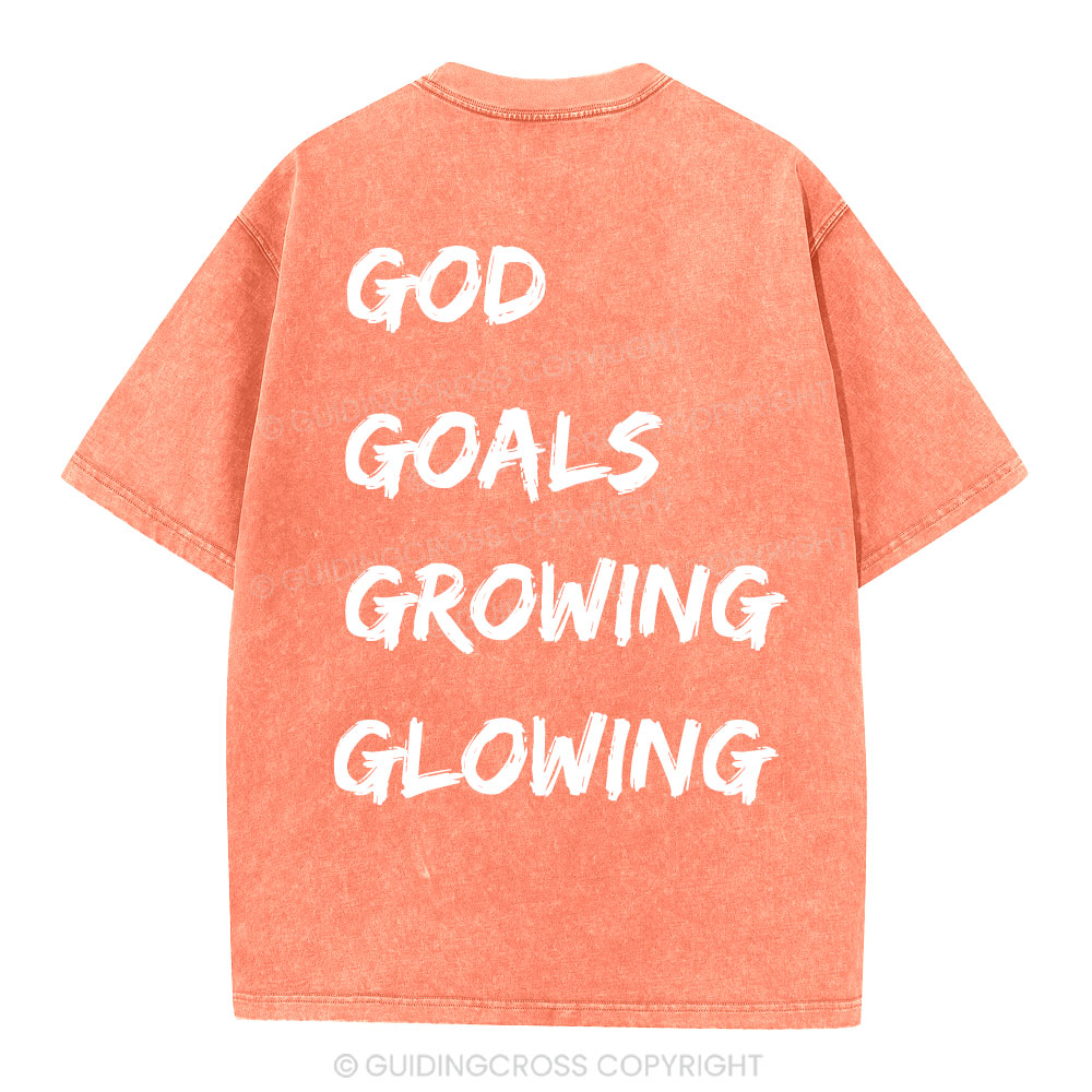 Gym With God Will Be Glowing Christian Washed T-Shirt