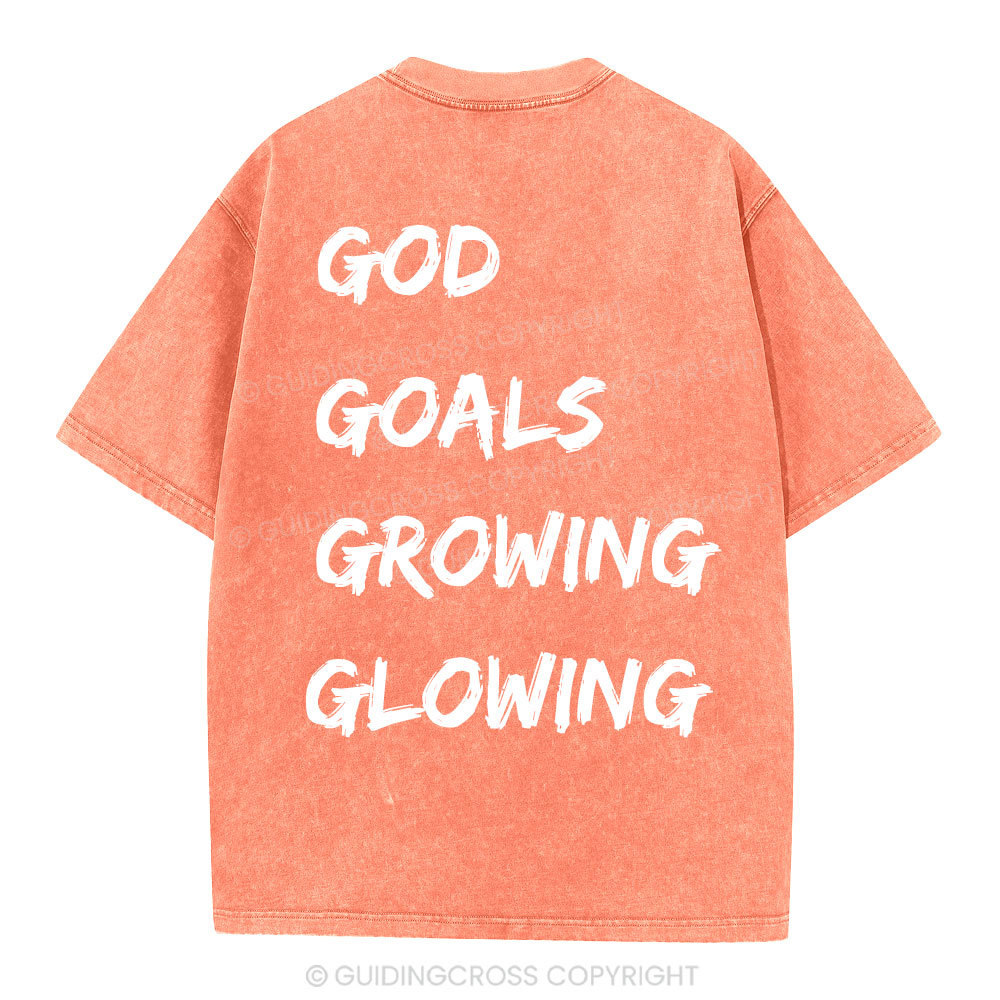 Gym With God Will Be Glowing Christian Washed T-Shirt