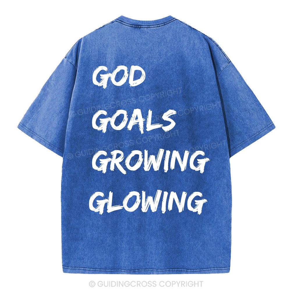 Gym With God Will Be Glowing Christian Washed T-Shirt