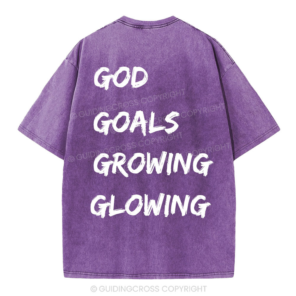 Gym With God Will Be Glowing Christian Washed T-Shirt
