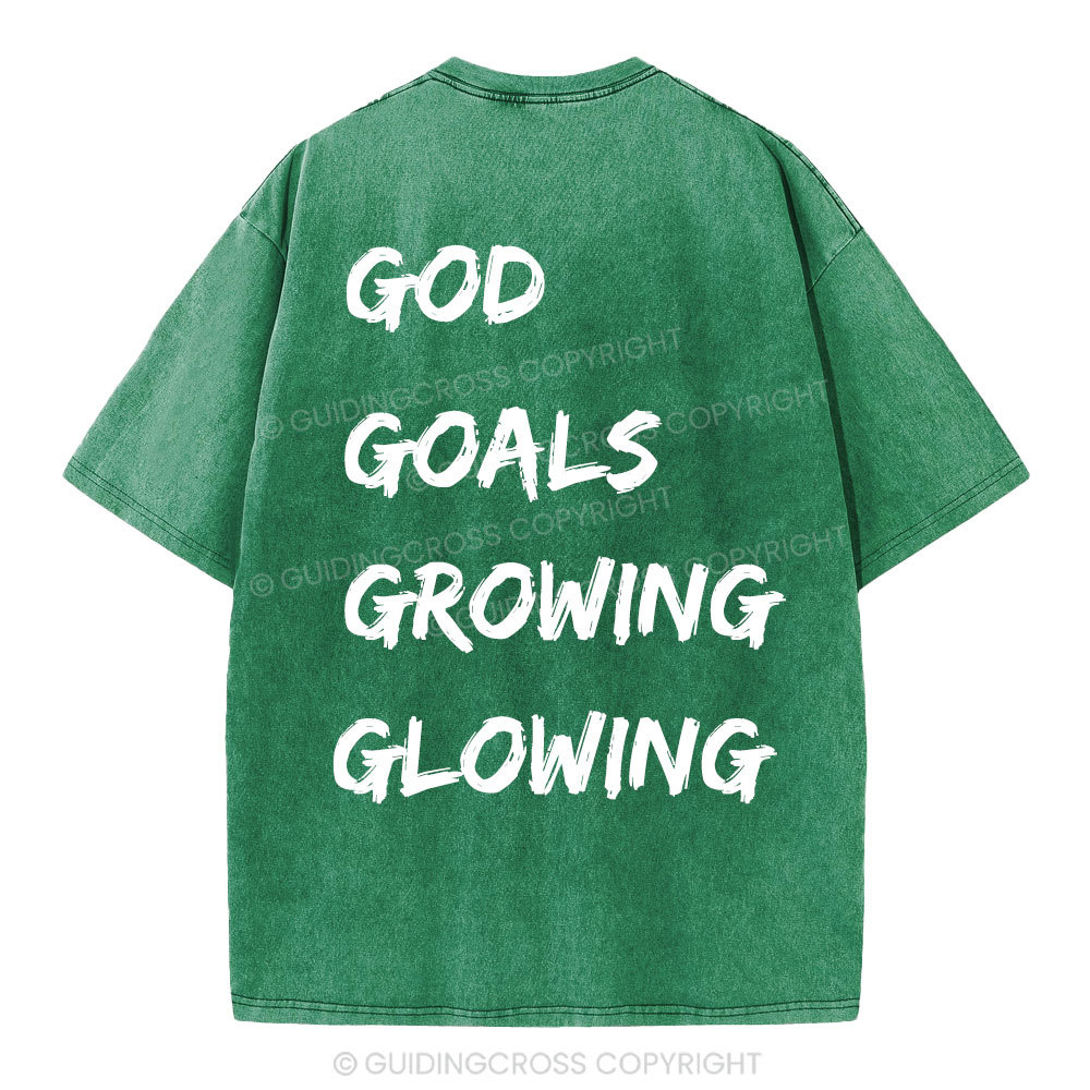 Gym With God Will Be Glowing Christian Washed T-Shirt
