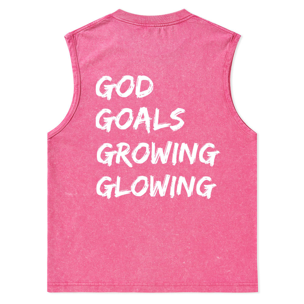 Gym With God Will Be Glowing Christian Washed Tank Top