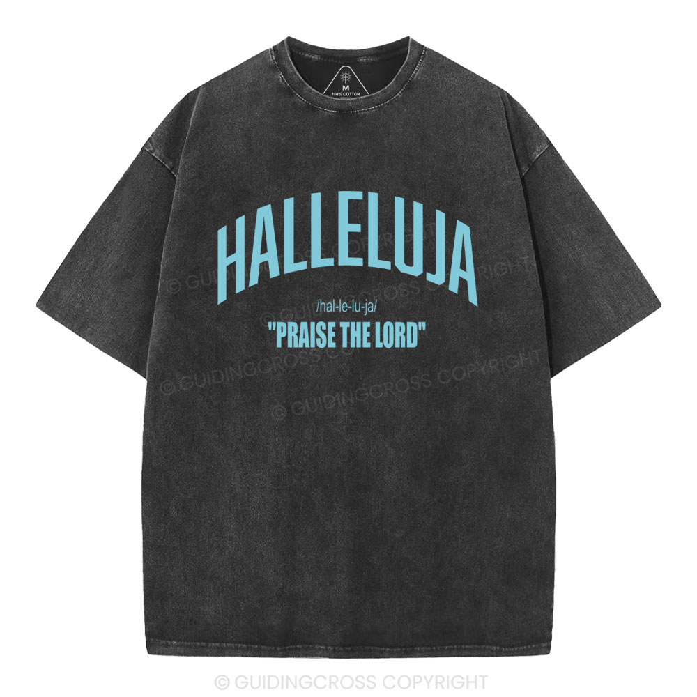 HALLELUJA Christian Washed T-Shirt