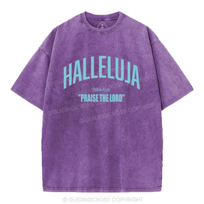 HALLELUJA Christian Washed T-Shirt
