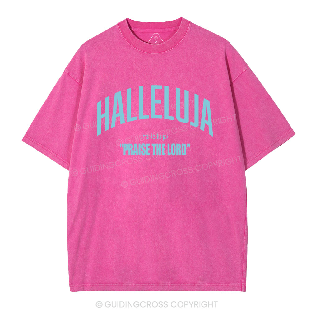 HALLELUJA Christian Washed T-Shirt
