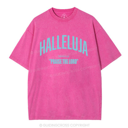 HALLELUJA Christian Washed T-Shirt