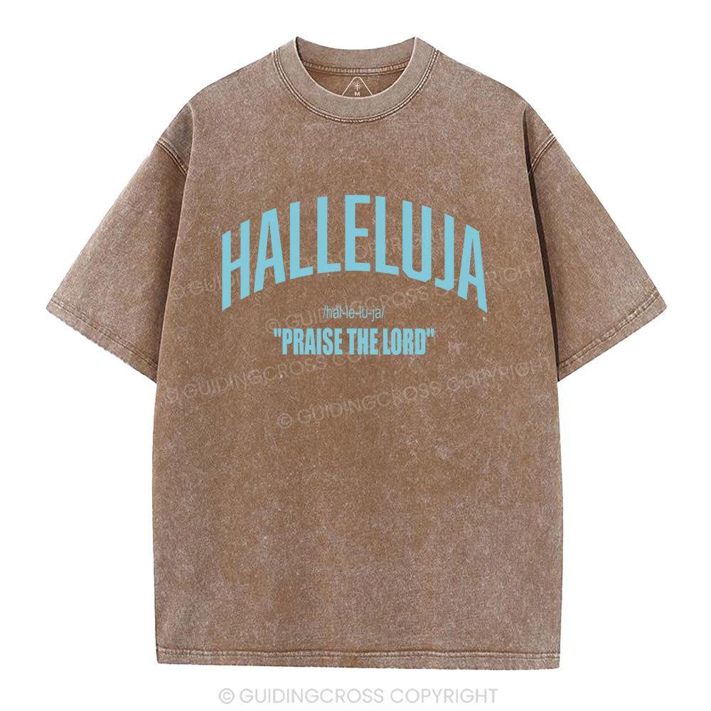 HALLELUJA Christian Washed T-Shirt