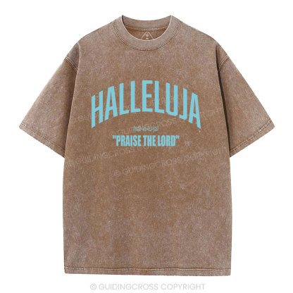 HALLELUJA Christian Washed T-Shirt