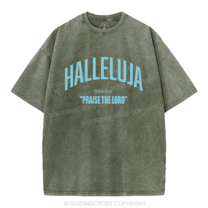 HALLELUJA Christian Washed T-Shirt