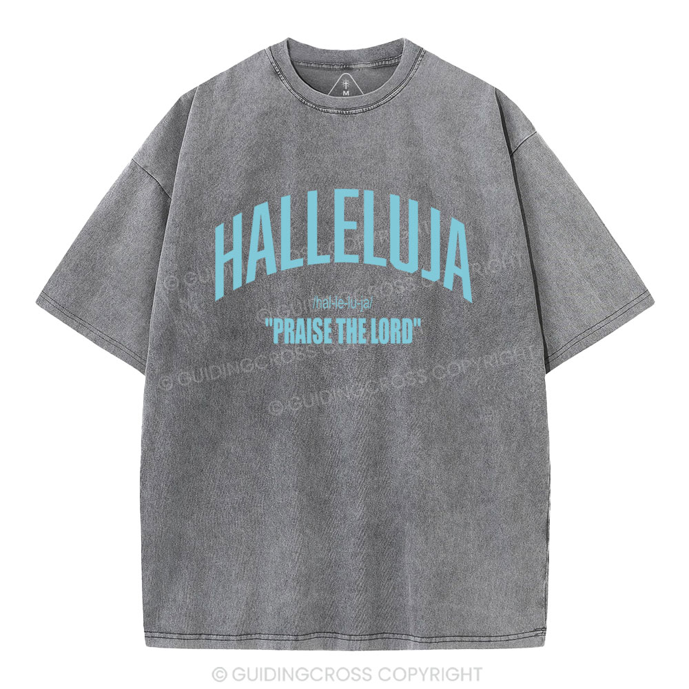 HALLELUJA Christian Washed T-Shirt