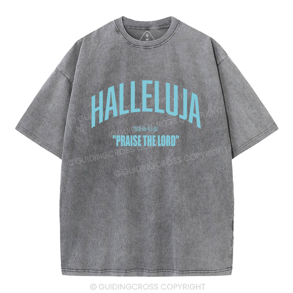 HALLELUJA Christian Washed T-Shirt