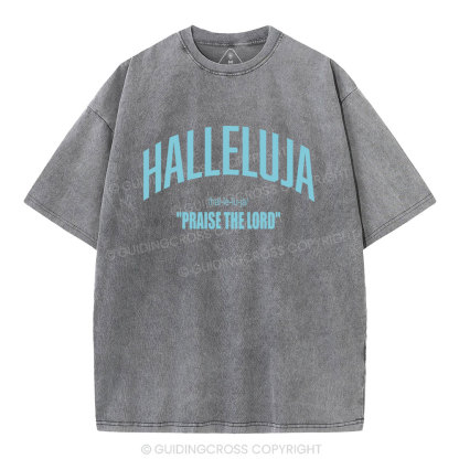 HALLELUJA Christian Washed T-Shirt